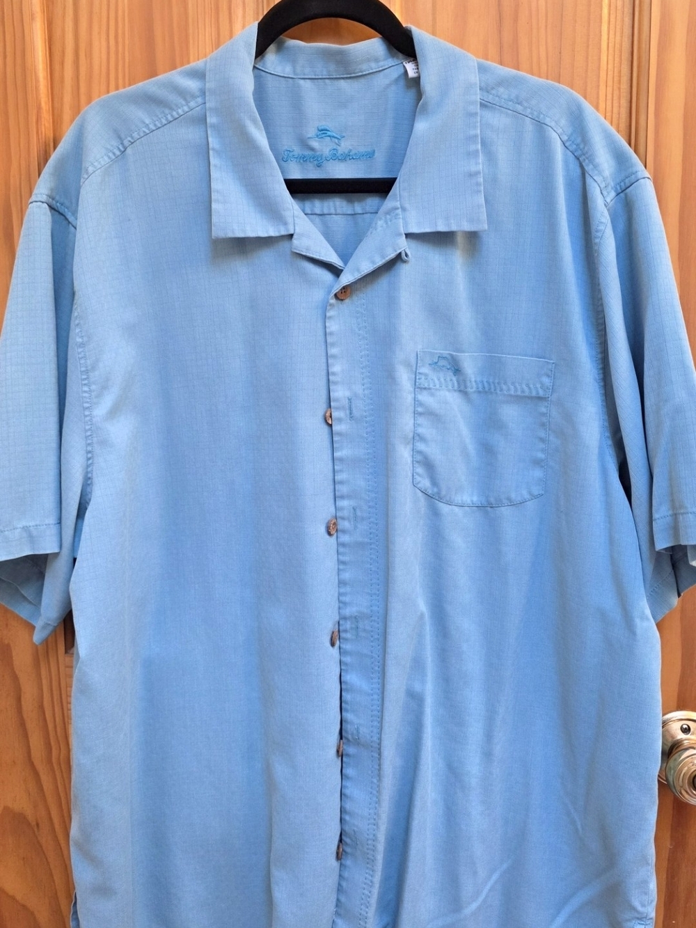 Tommy Bahama Blue Short-Sleeve Button-Front Camp Shirt